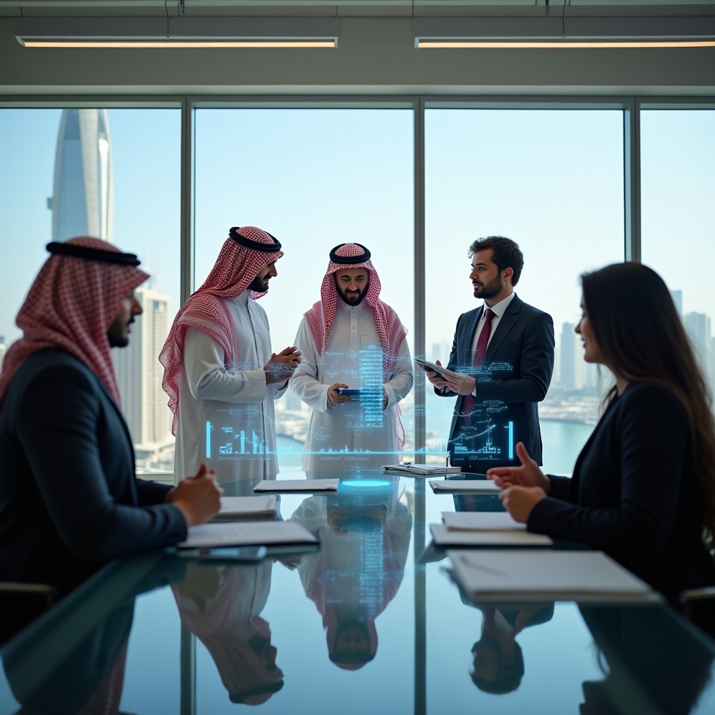 فريق عمل يناقش رؤية 2030